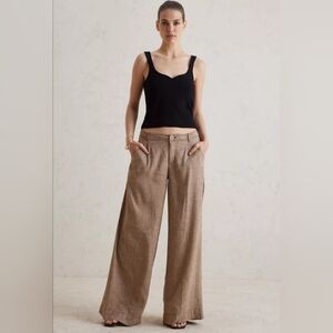 Anthropologie Tan Wide Leg Pants